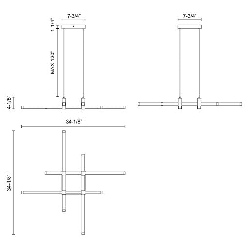 BLADE 34-in CHANDELIER