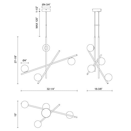 AMARA 32-in CHANDELIER