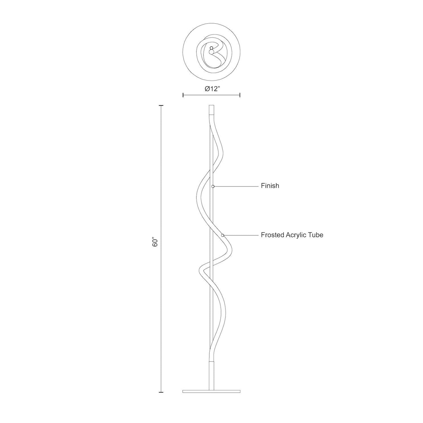 CURSIVE 12-in FLOOR LAMP