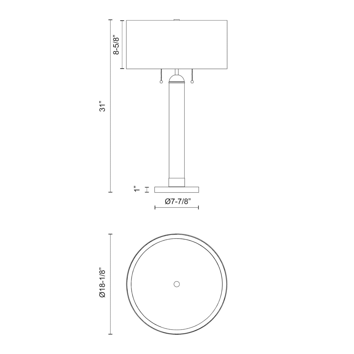 SASHA 18-in TABLE LAMP