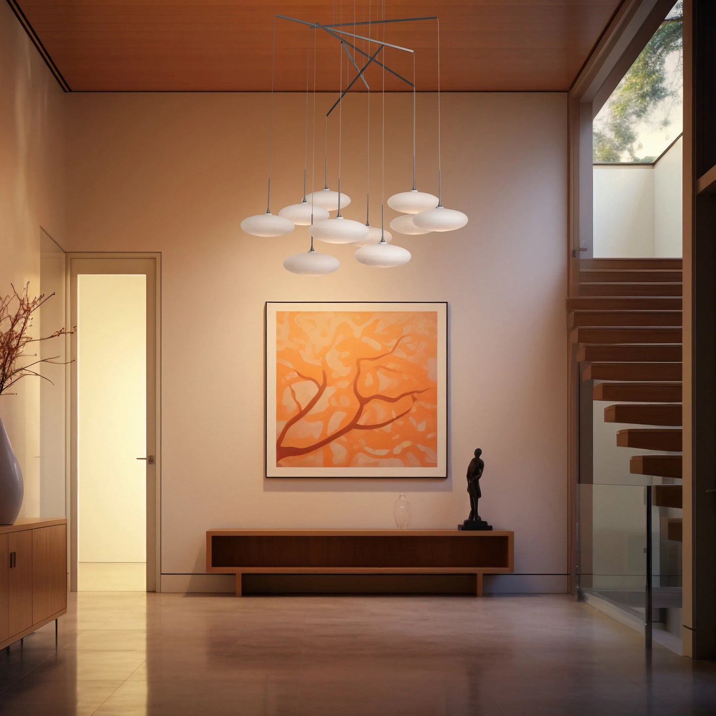 CLOUDS 10-LIGHT MOBILE PENDANT