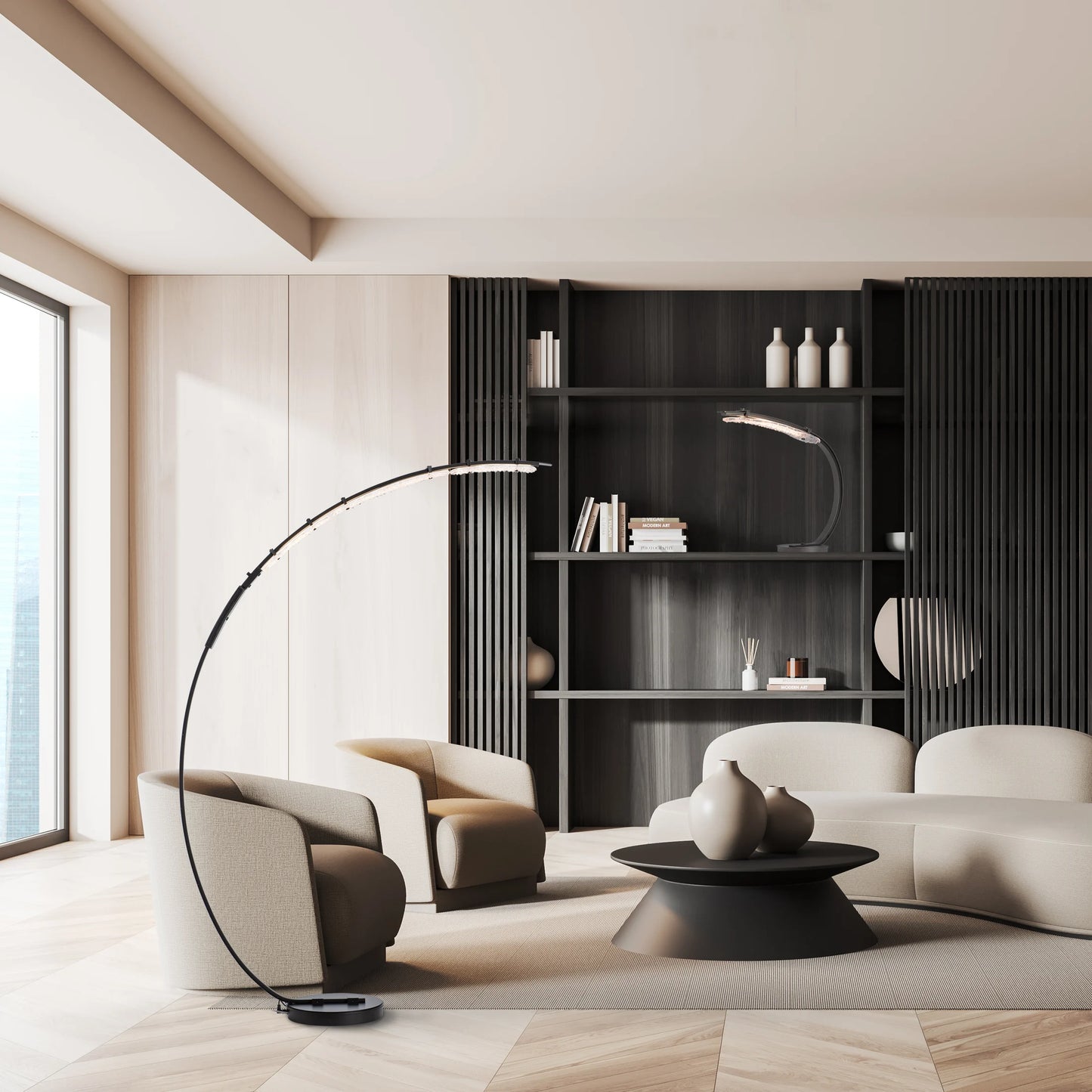 GLISSADE LED ARC FLOOR LAMP
