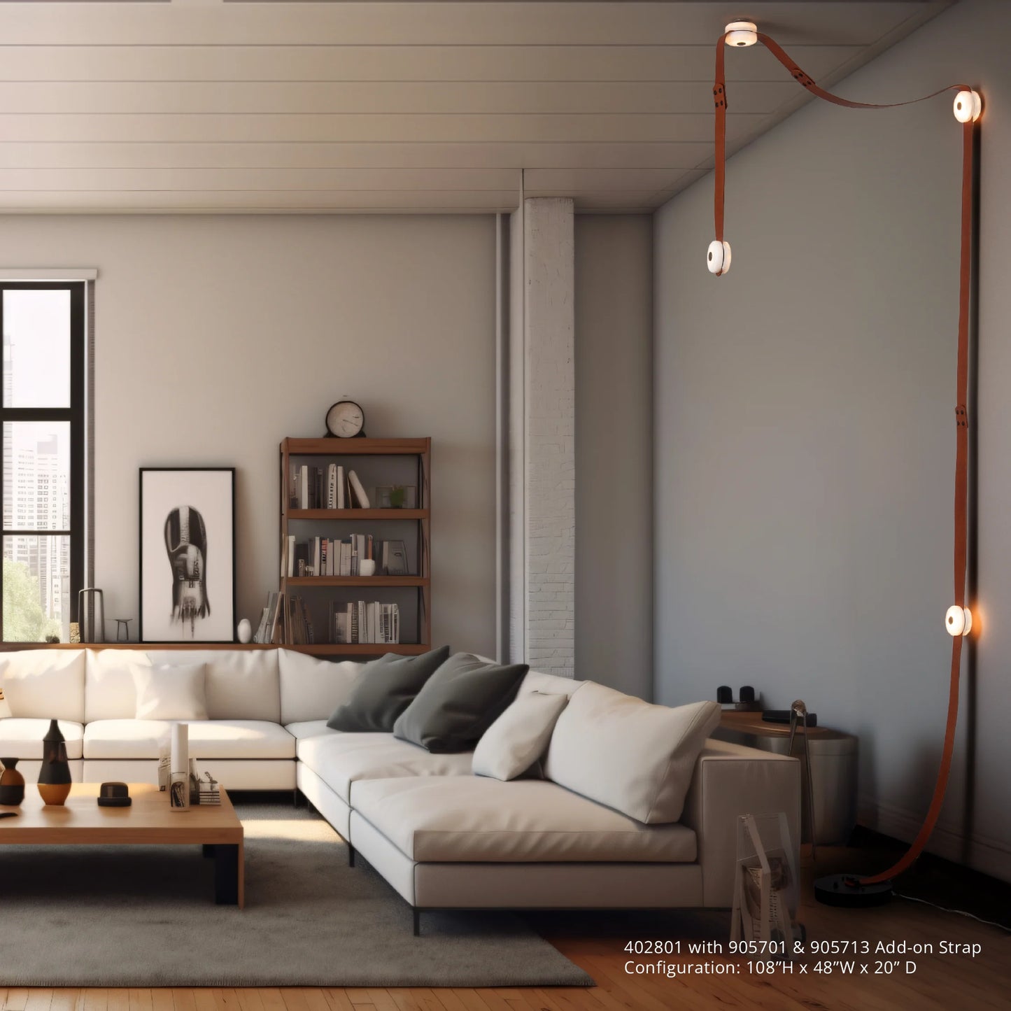 SNAP FLOOR-TO-CEILLING plug in LED Lamp