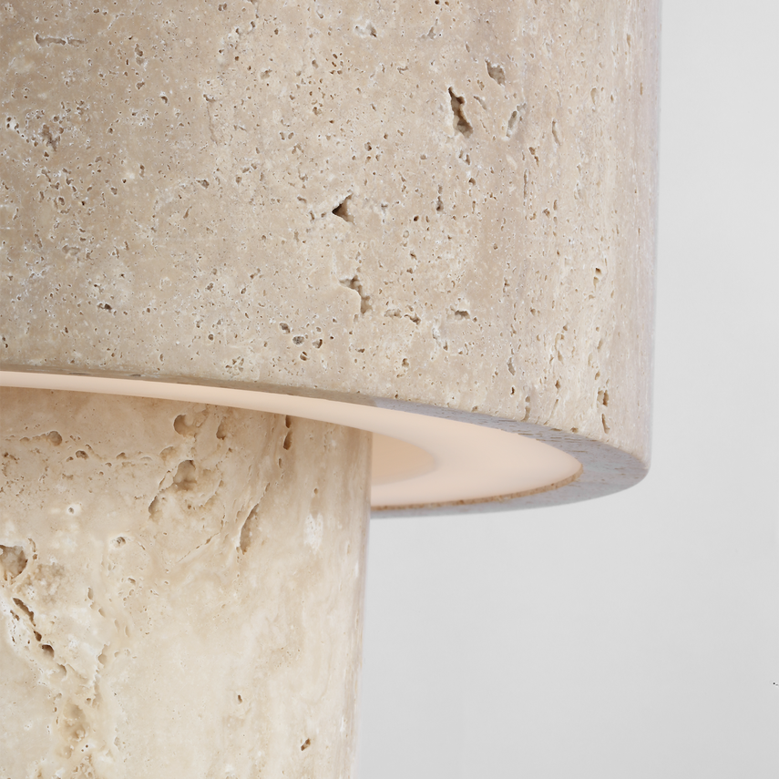 KENNETT SAMLL TRAVERTINE TABLE LAMP