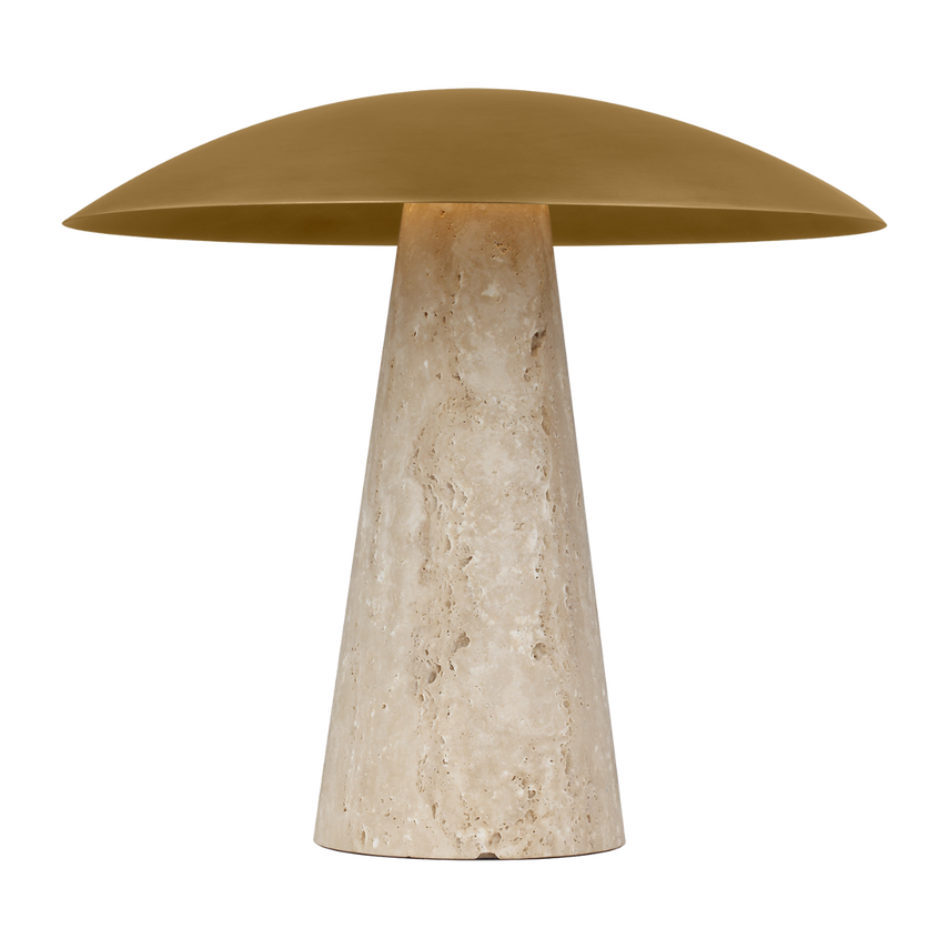 AEGIS MEDIUM TRAVERTINE TABLE LAMP